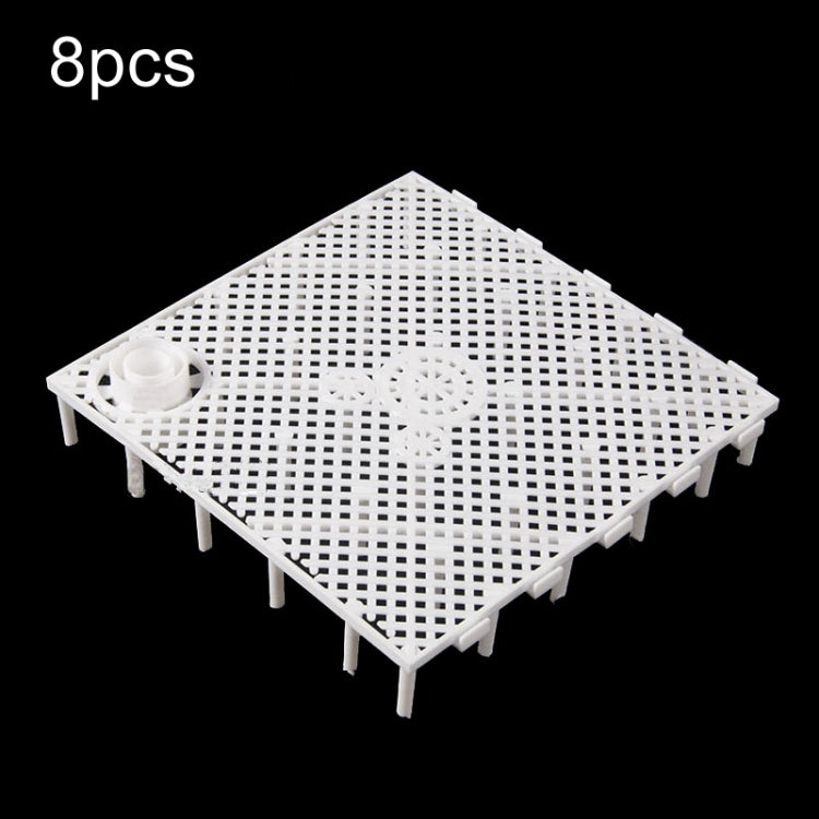 8pcs Fish Tank Bottom Filter Board Sand Mat(White Socket)