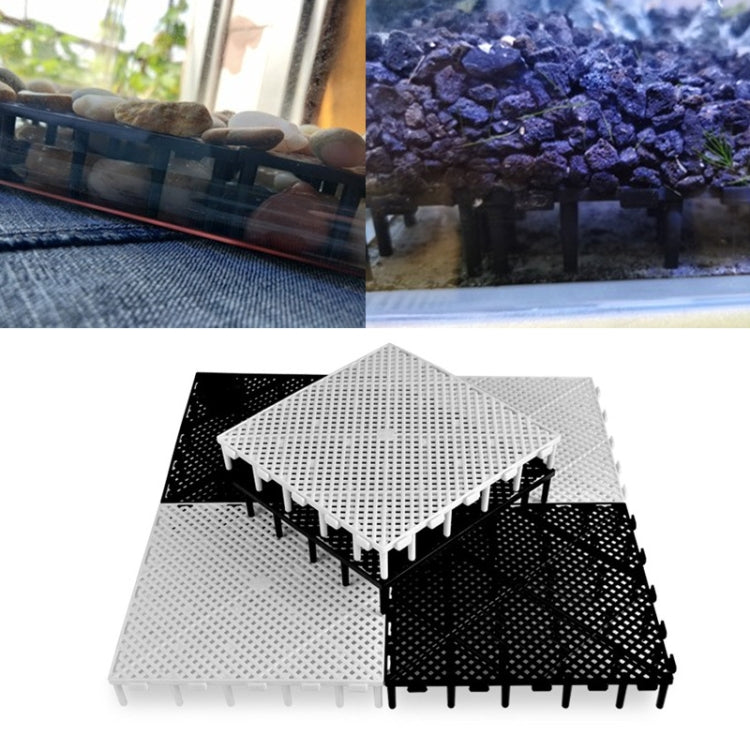 8pcs Fish Tank Bottom Filter Board Sand Mat(Black Tablet)