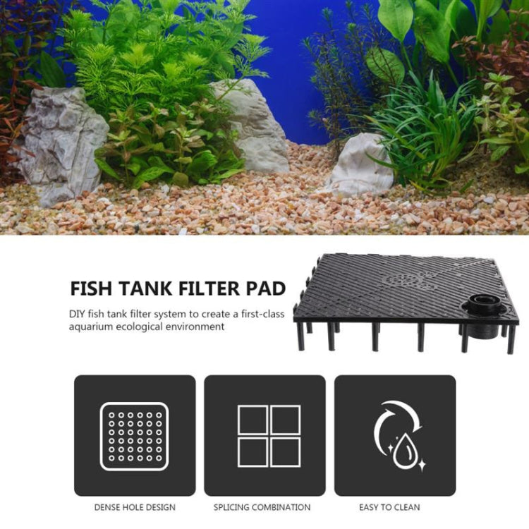 8pcs Fish Tank Bottom Filter Board Sand Mat(White Tablet)
