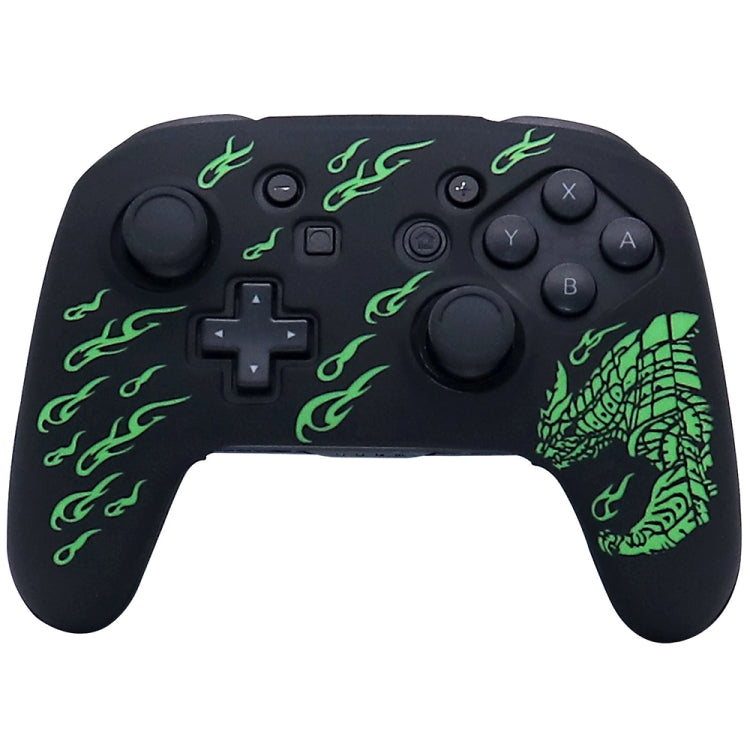 For Nintendo Switch Pro Game Handle Soft Shock Absorbing Silicone Protective Sleeve(Green)