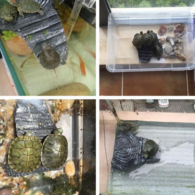 Small Turtle Aquascape Climbing Platform Reptile Hiding Cave Three Legged Turtle Platform
