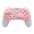 For Nintendo Switch Pro Wireless Bluetooth Handle with Macro Programming & Somatosensory Wake-up(White Pink)