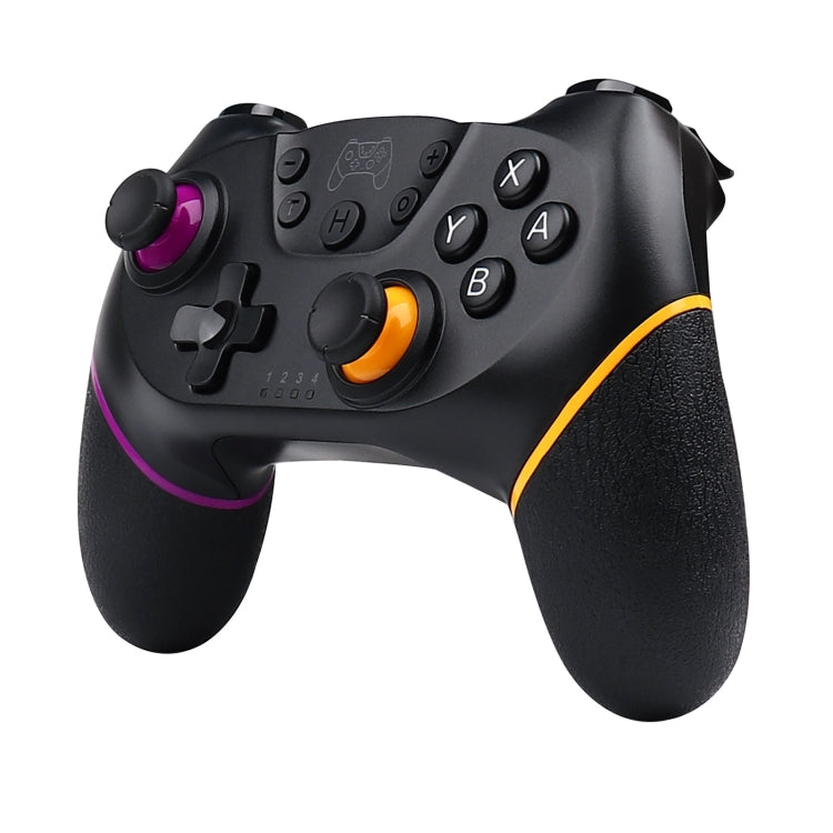 For Nintendo Switch Pro Wireless Bluetooth Handle with Macro Programming & Somatosensory Wake-up(Purple Orange)