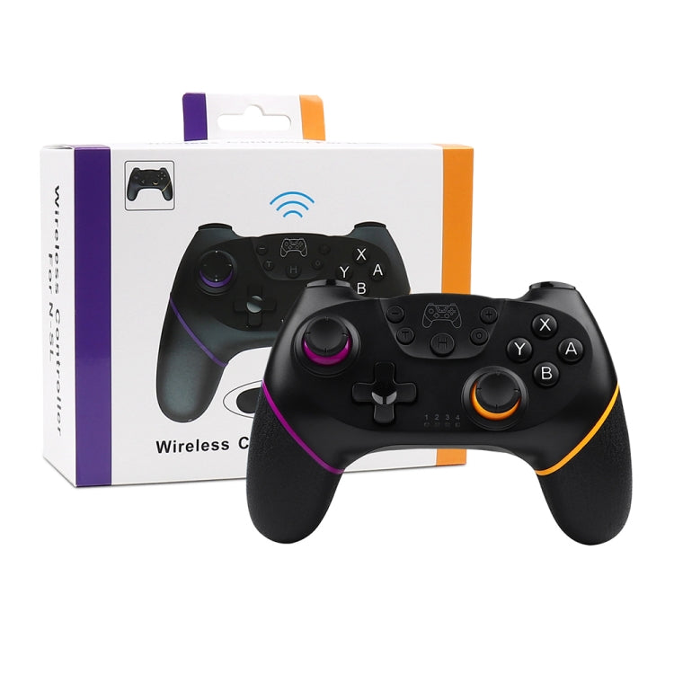 For Nintendo Switch Pro Wireless Bluetooth Handle with Macro Programming & Somatosensory Wake-up(Purple Orange)