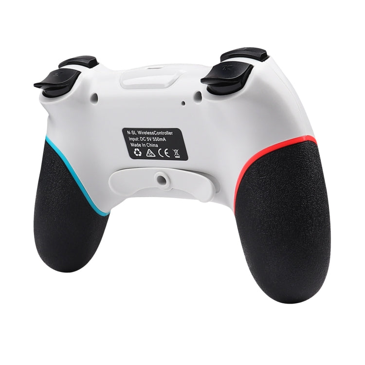 For Nintendo Switch Pro Wireless Bluetooth Handle with Macro Programming & Somatosensory Wake-up(White Red Blue)