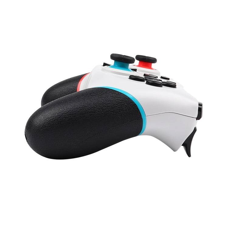 For Nintendo Switch Pro Wireless Bluetooth Handle with Macro Programming & Somatosensory Wake-up(White Red Blue)