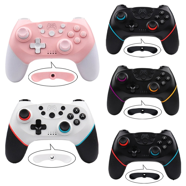 For Nintendo Switch Pro Wireless Bluetooth Handle with Macro Programming & Somatosensory Wake-up(White Red Blue)