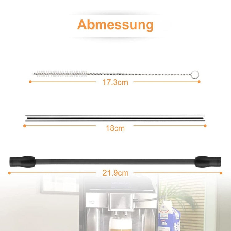 For Bosch VeroAroma / Siemens EQ.6 Series Coffee Machine Milk Pipe and Cleaning Brush Set(Dark Gray)