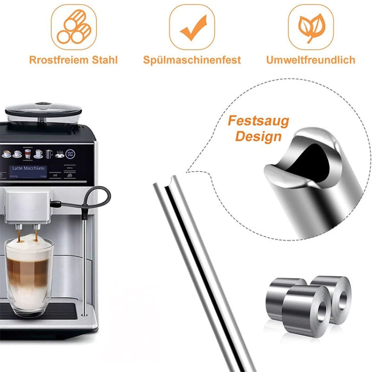 For Bosch VeroAroma / Siemens EQ.6 Series Coffee Machine Milk Pipe and Cleaning Brush Set(Dark Gray)