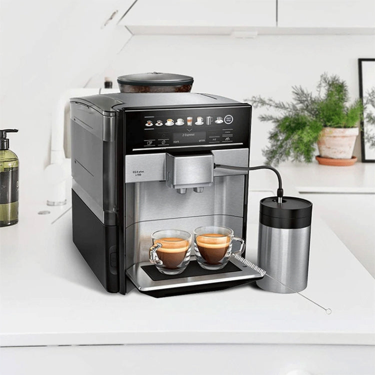 For Bosch VeroAroma / Siemens EQ.6 Series Coffee Machine Milk Pipe and Cleaning Brush Set(Dark Gray)