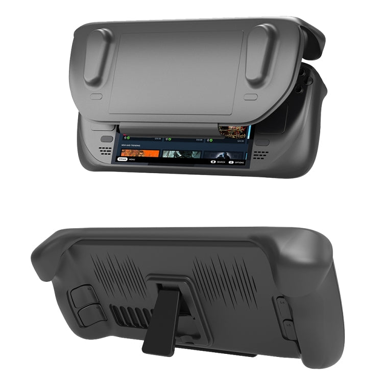 For Steam Deck JYS-SD012 Game Console All-inclusive Protective Case + Detachable Cover Set with Bracket(Black)
