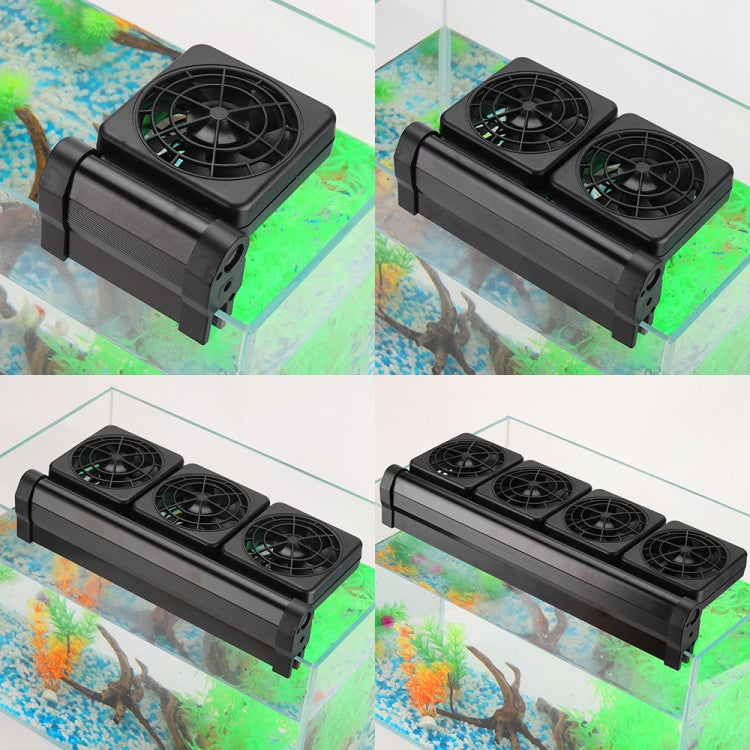 Fish Tank Cooling Fan Cooling Silent Aquarium Fan, Specification: 2 Head UK Plug