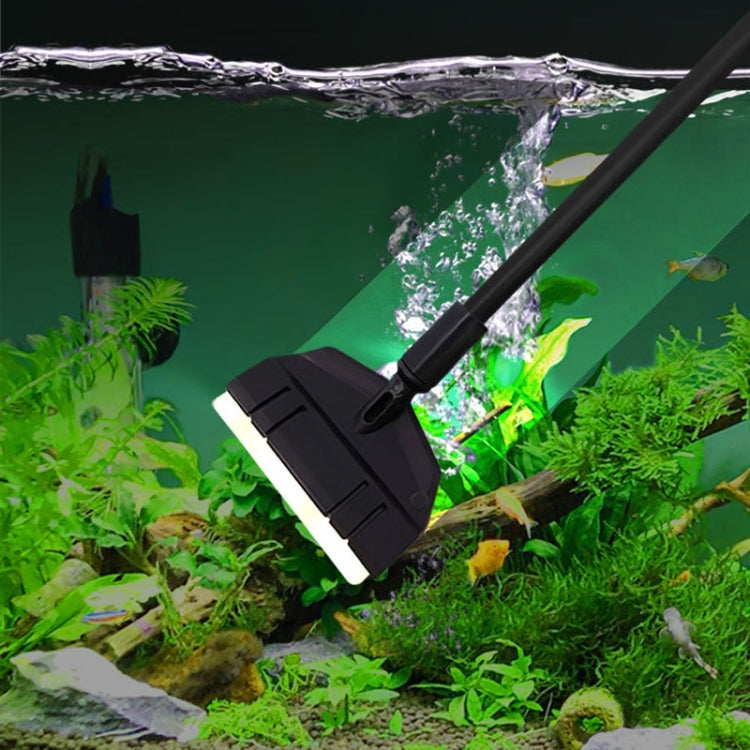 53cm 2 Section Fish Tank Algae Scraper Widen Aquarium Long Handle Scraper(Black)