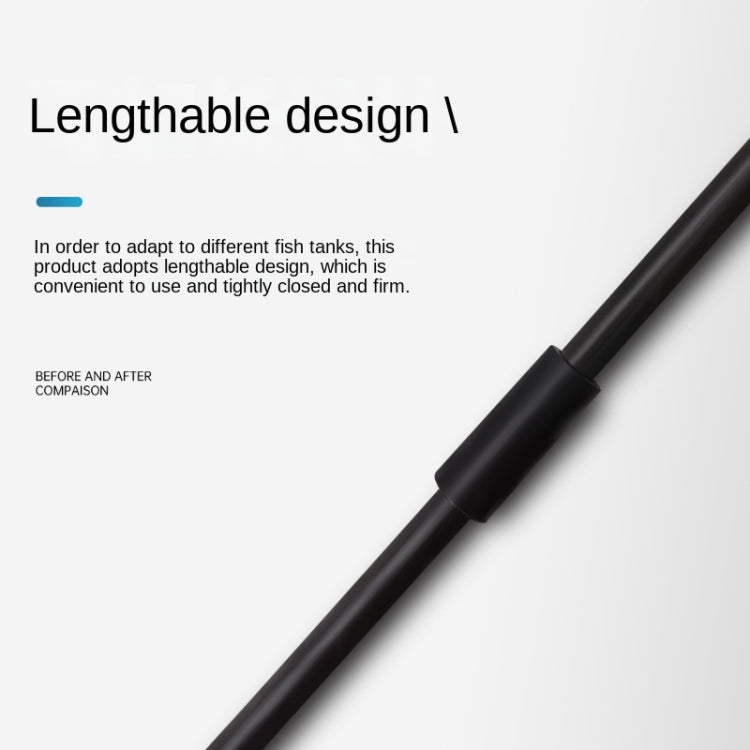 73cm 3 Section Fish Tank Algae Scraper Widen Aquarium Long Handle Scraper(Black)