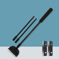 73cm 3 Section+2 Blades Fish Tank Algae Scraper Widen Aquarium Long Handle Scraper(Black)