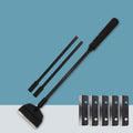 73cm 3 Section+5 Blades Fish Tank Algae Scraper Widen Aquarium Long Handle Scraper(Black)