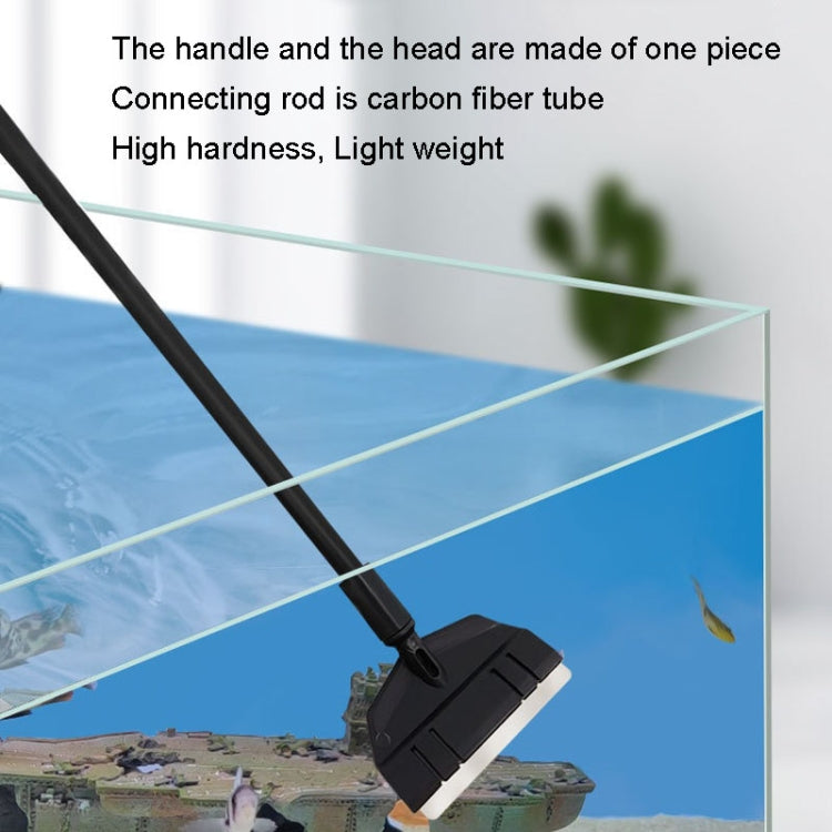 73cm 3 Section+5 Blades Fish Tank Algae Scraper Widen Aquarium Long Handle Scraper(Black)