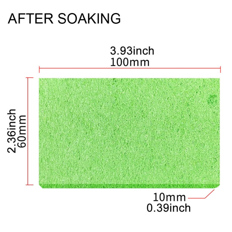 20pcs Remove Tin Solder Bubble Sponge Phone Repair Soldering Iron Cleaning Sponge(Green)