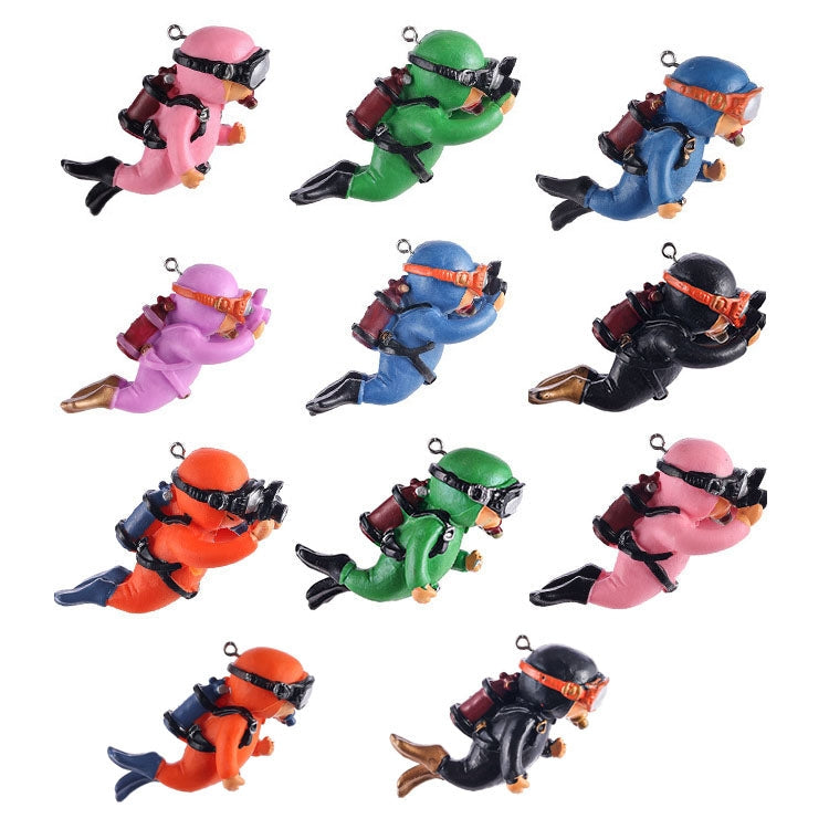 2pcs Fish Tank Diver Aquarium Ornaments Aquascape Decorations(Regular Green)