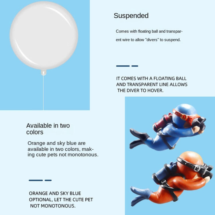 2pcs Fish Tank Diver Aquarium Ornaments Aquascape Decorations(With Camera Pink)