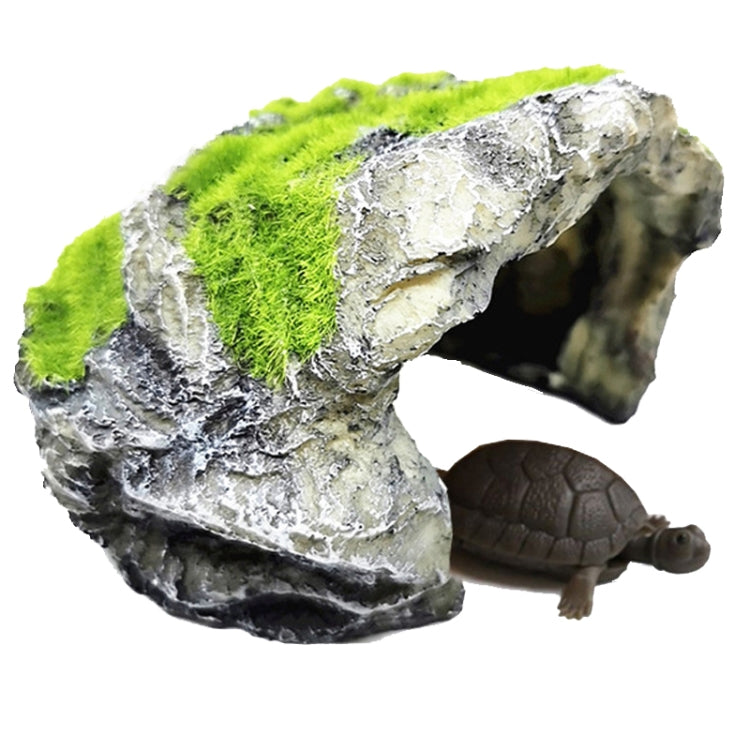 GT47 Flocked Caple Box Turtle Hiding Nest Moss Cave Turtle Cave Sunbed