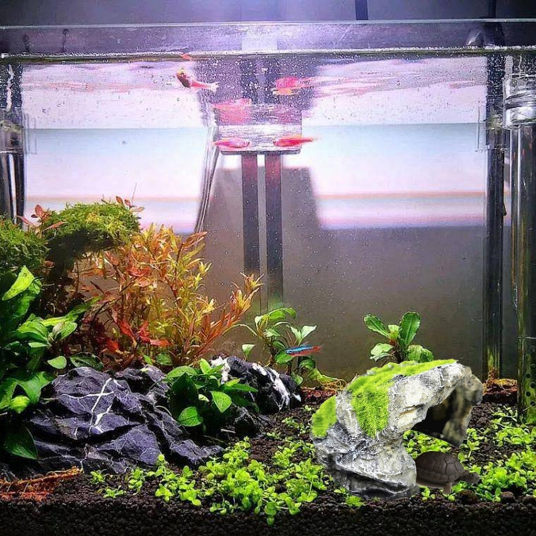 GT47 Flocked Caple Box Turtle Hiding Nest Moss Cave Turtle Cave Sunbed