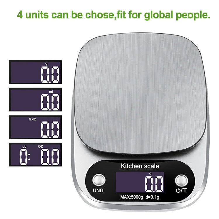 Small Multifunctional Kitchen High Precision Electronic Scale LCD Digital Display Food Scale, Model: 3kg/ 0.1g