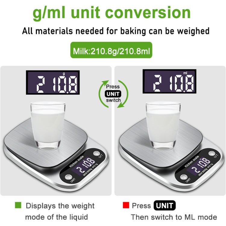 Small Multifunctional Kitchen High Precision Electronic Scale LCD Digital Display Food Scale, Model: 3kg/ 0.1g