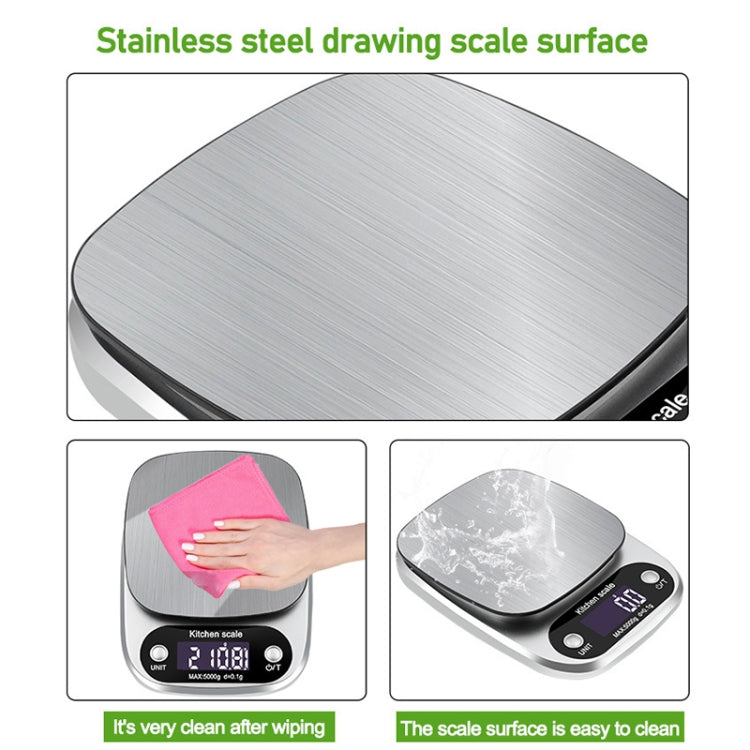 Small Multifunctional Kitchen High Precision Electronic Scale LCD Digital Display Food Scale, Model: 10kg/ 1g