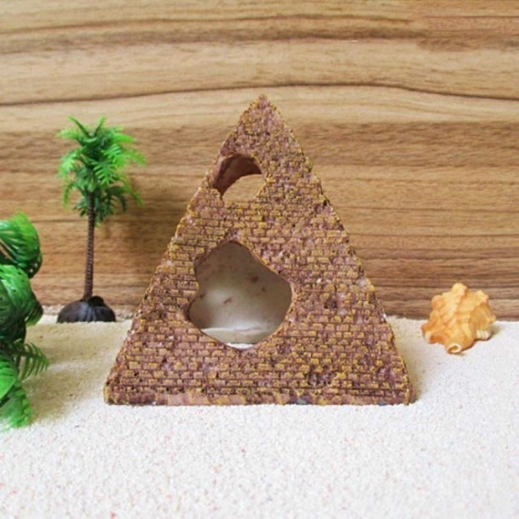 10x11cm Medium Fish Tank Aquascape Hiding House Resin Pyramid Shrimp House Hiding Cave