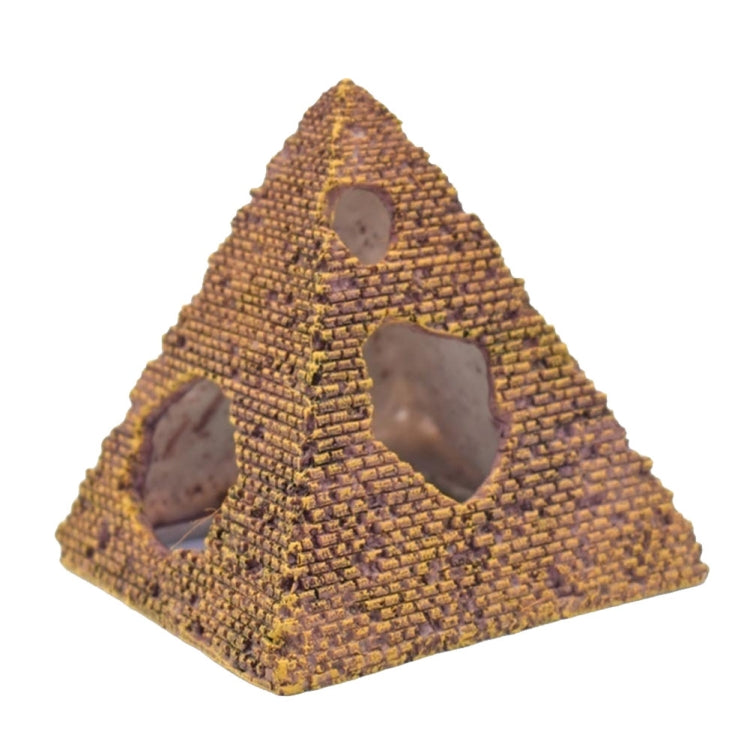12x13cm Large Fish Tank Aquascape Hiding House Resin Pyramid Shrimp House Hiding Cave