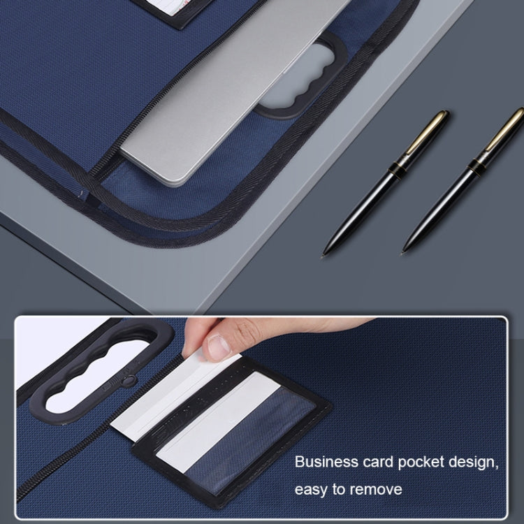 Multifunctional Business Portable Briefcase Large-capacity Oxford Cloth File Bag with Card Bag