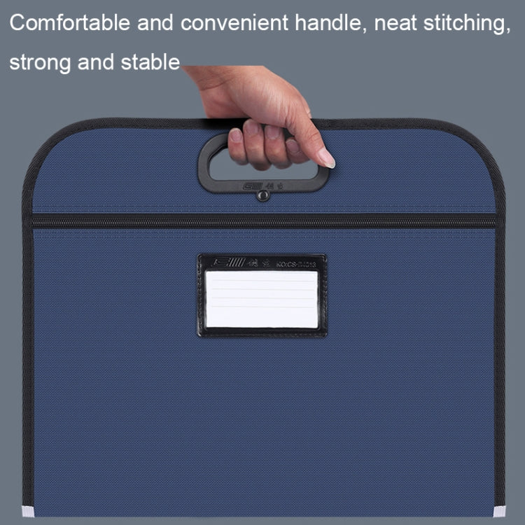 Multifunctional Business Portable Briefcase Large-capacity Oxford Cloth File Bag Blue