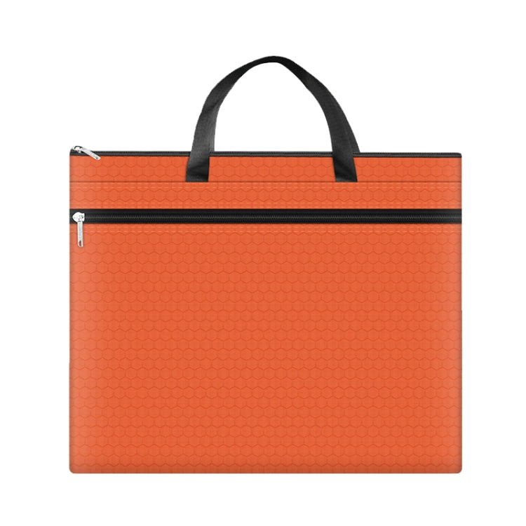 A3-8133 Large-capacity Handheld Zipper File Bag Oxford Cloth Waterproof Art Storage Bag(Orange)