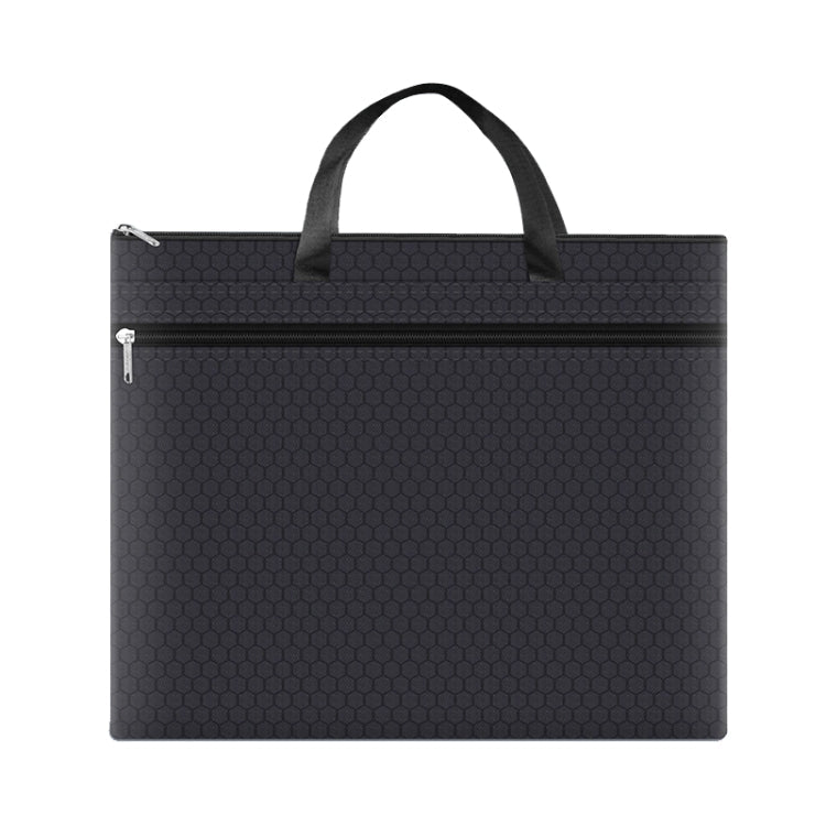 A3-8133 Large-capacity Handheld Zipper File Bag Oxford Cloth Waterproof Art Storage Bag(Black)