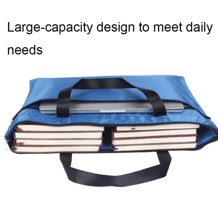 A3-8133 Large-capacity Handheld Zipper File Bag Oxford Cloth Waterproof Art Storage Bag(Black)