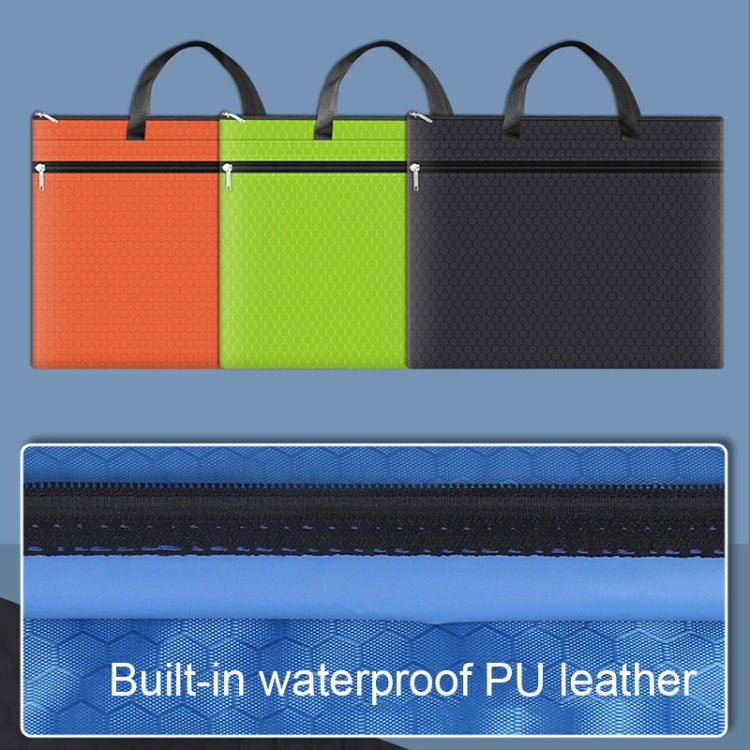 A3-8133 Large-capacity Handheld Zipper File Bag Oxford Cloth Waterproof Art Storage Bag(Black)