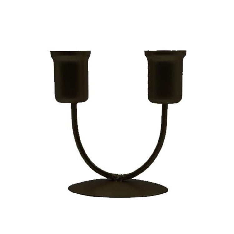 Small U Black U-shaped Iron Candle Holder Home Dinner Romantic Candle Holder Ornament