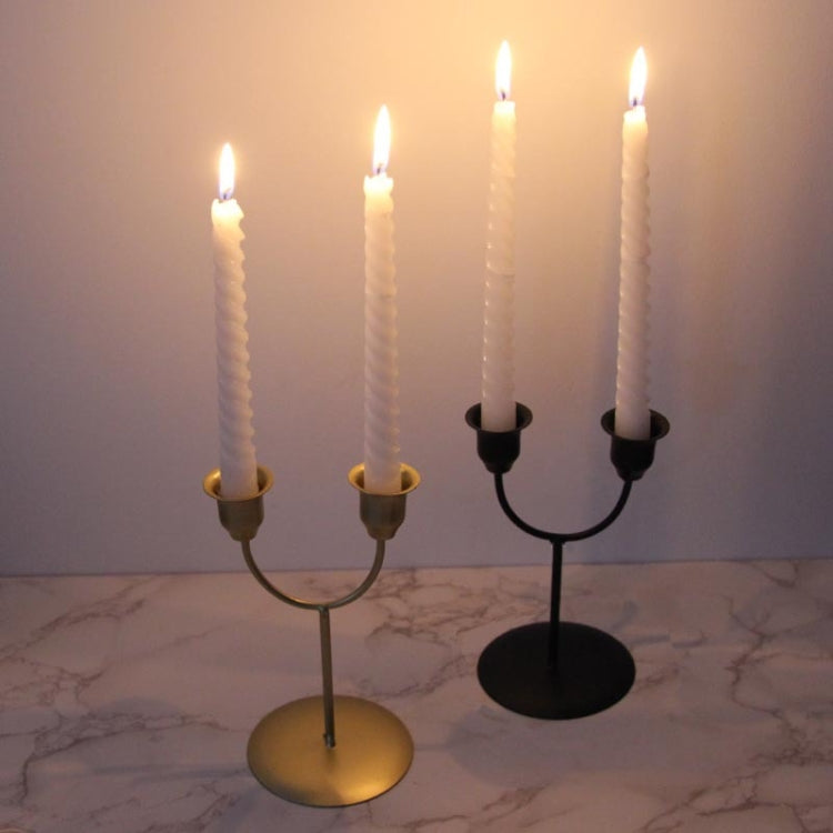 Large U Black U-shaped Iron Candle Holder Home Dinner Romantic Candle Holder Ornament
