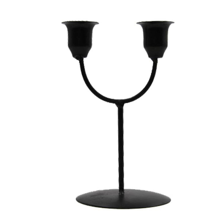 Y-shaped Black U-shaped Iron Candle Holder Home Dinner Romantic Candle Holder Ornament