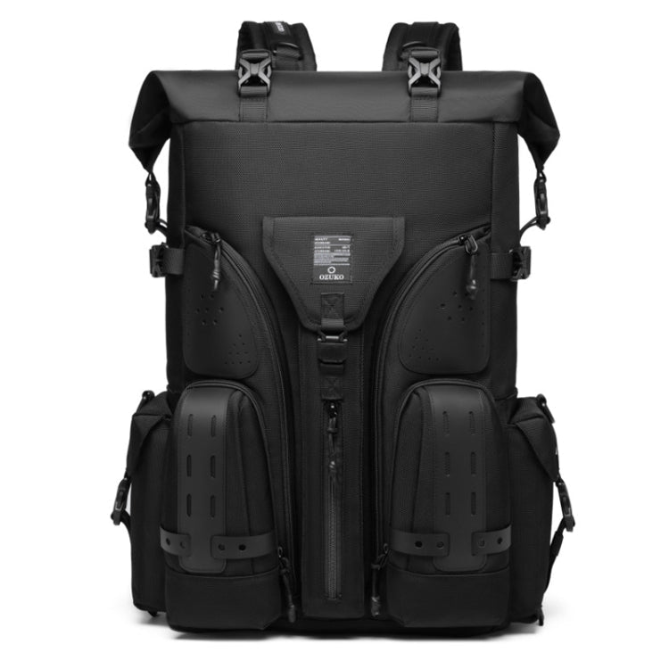 Ozuko 9631 Waterproof Outdoor Backpack Large Capacity Travel Baseball Bag(Black)