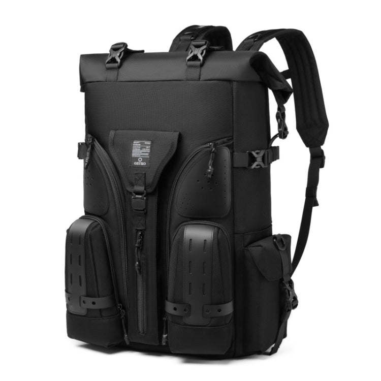 Ozuko 9631 Waterproof Outdoor Backpack Large Capacity Travel Baseball Bag(Black)