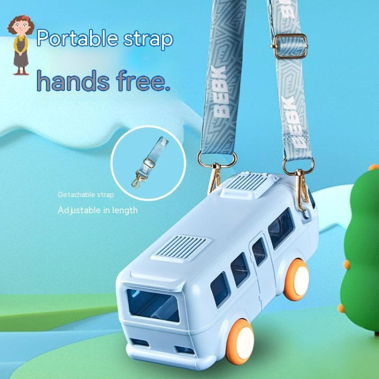 KT-1139 500ml Portable Leakproof Water Cup with Strap Cute Bus Shaped Sippy Cup, Color: Yellow