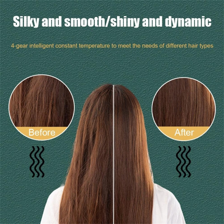 2 In 1 Hair Straightener Brush And Curler Negative Ion Hair Straightener Styling Comb(Black)