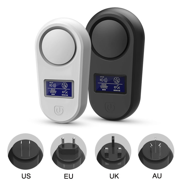 High Power Display Ultrasonic Mouse Repellent Mosquito Repellent Home Intelligent Insect Repellent US Plug(White)
