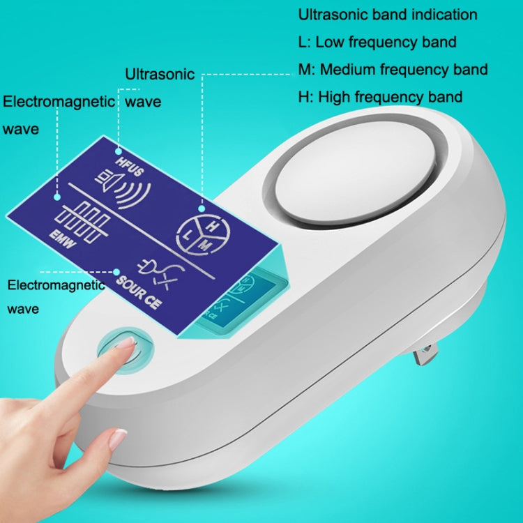 High Power Display Ultrasonic Mouse Repellent Mosquito Repellent Home Intelligent Insect Repellent US Plug(Black)