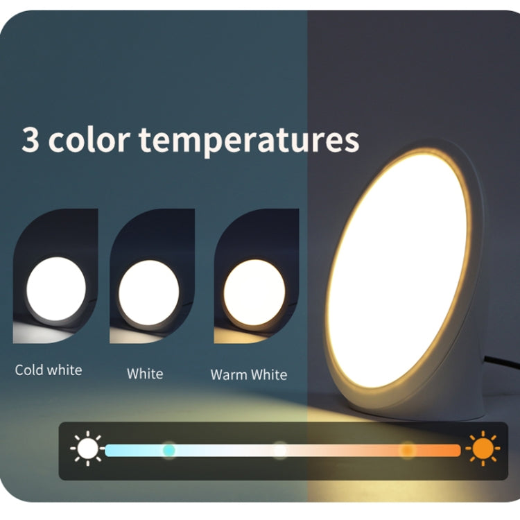 JSK-SL02 LED SAD Touch Timing Stepless Dimming Therapy Mood Desk Lamp Simulate Natural Light EU Plug