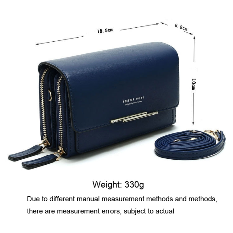 Women Multi-Card Wallet Clutch Bag Large Capacity Casual Single Shoulder Crossbody Bag(Claret)
