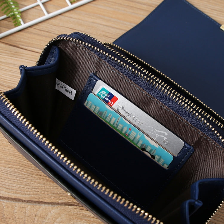 Women Multi-Card Wallet Clutch Bag Large Capacity Casual Single Shoulder Crossbody Bag(Grey)