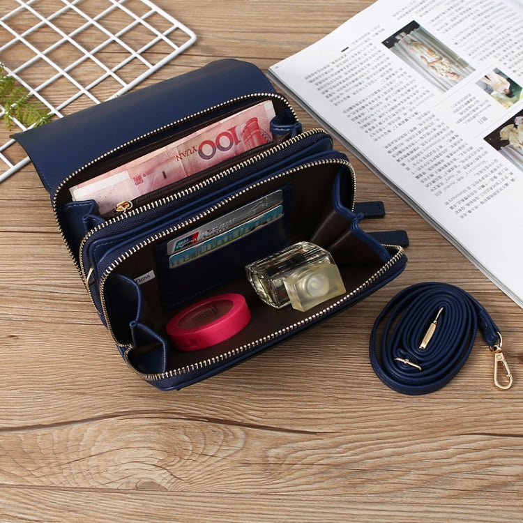 Women Multi-Card Wallet Clutch Bag Large Capacity Casual Single Shoulder Crossbody Bag(Grey)